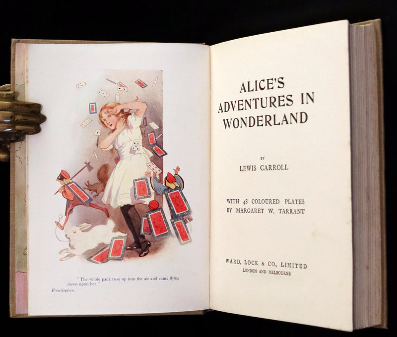 1920 Rare Book - Alice's Adventures in Wonderland with coloured illustrations By Margaret W. Tarrant.