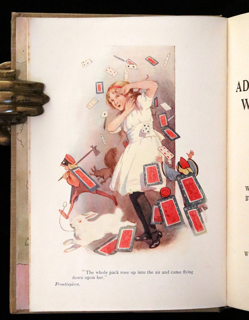 1920 Rare Book - Alice's Adventures in Wonderland with coloured illustrations By Margaret W. Tarrant.