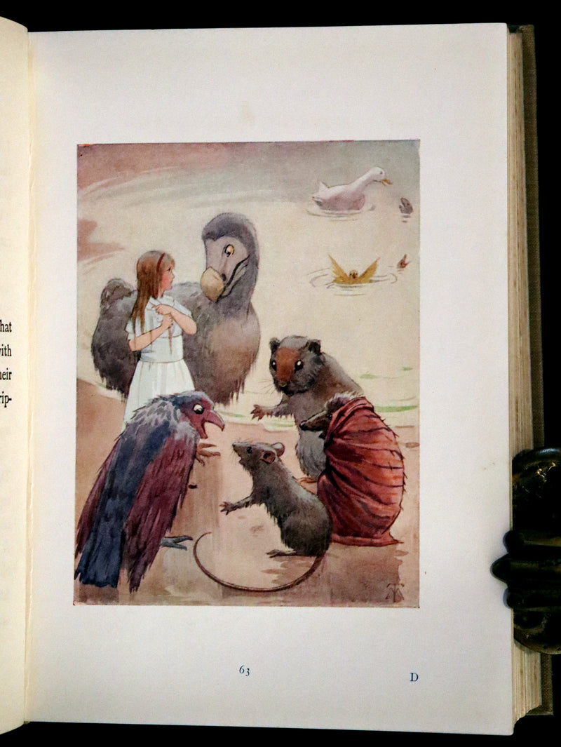 1920 Rare Book - Alice's Adventures in Wonderland with coloured illustrations By Margaret W. Tarrant.