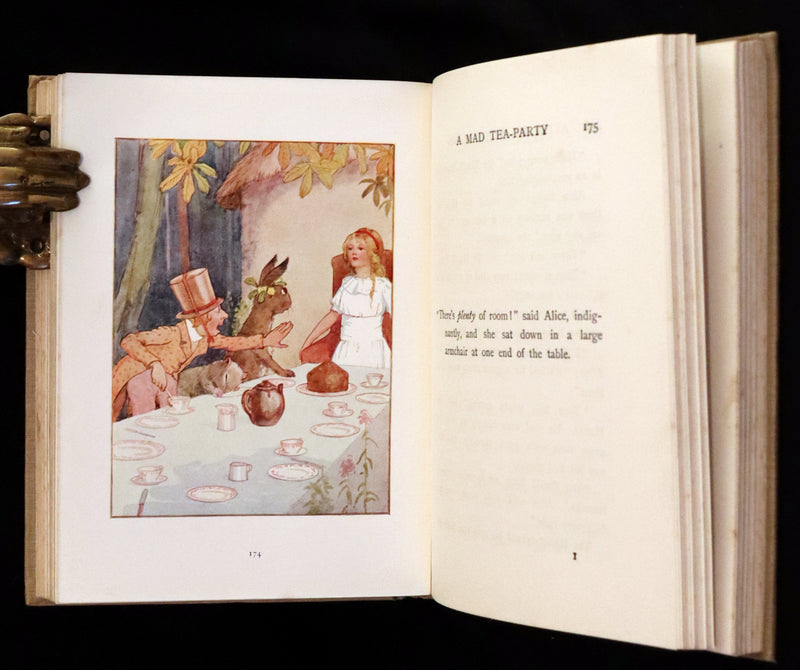 1920 Rare Book - Alice's Adventures in Wonderland with coloured illustrations By Margaret W. Tarrant.