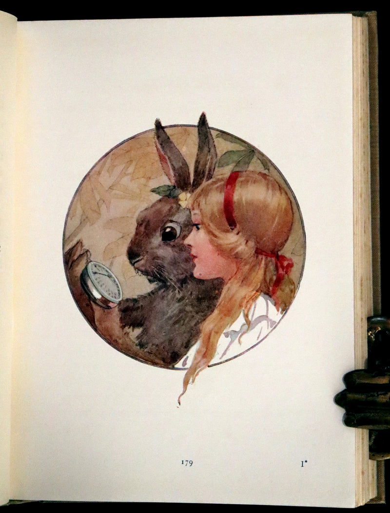 1920 Rare Book - Alice's Adventures in Wonderland with coloured illustrations By Margaret W. Tarrant.