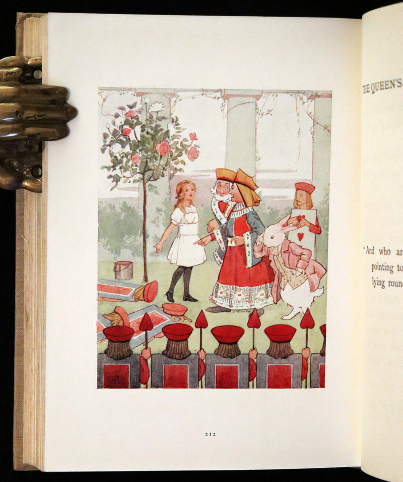 1920 Rare Book - Alice's Adventures in Wonderland with coloured illustrations By Margaret W. Tarrant.