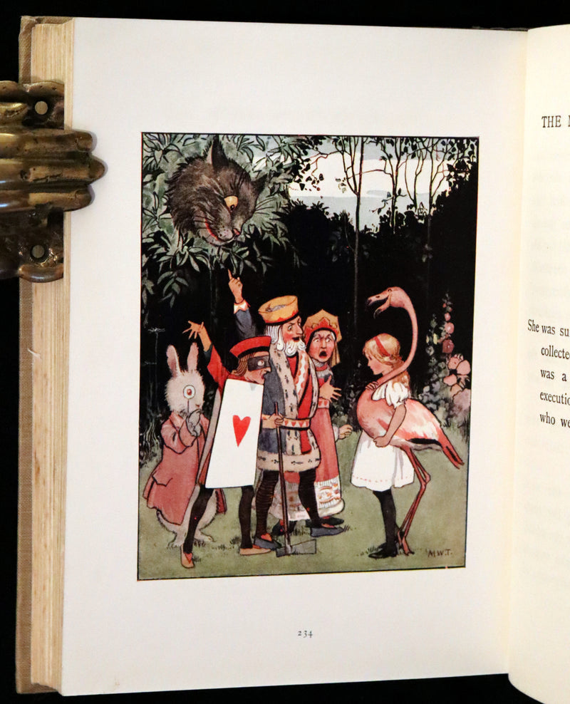 1920 Rare Book - Alice's Adventures in Wonderland with coloured illustrations By Margaret W. Tarrant.