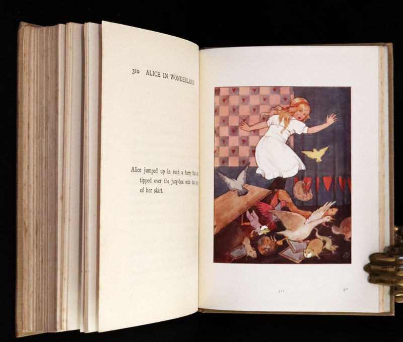 1920 Rare Book - Alice's Adventures in Wonderland with coloured illustrations By Margaret W. Tarrant.