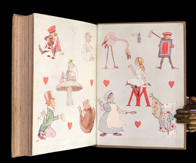 1920 Rare Book - Alice's Adventures in Wonderland with coloured illustrations By Margaret W. Tarrant.