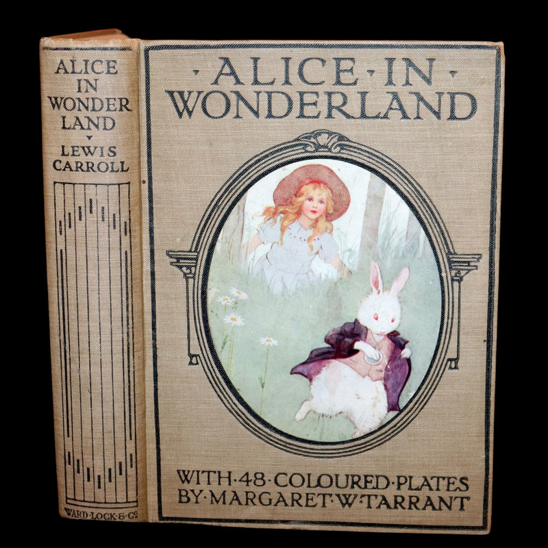 1920 Rare Book - Alice's Adventures in Wonderland with coloured illustrations By Margaret W. Tarrant.