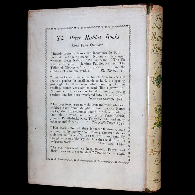 1946 Rare Edition with Dust jacket - The Tale of Beatrix Potter, A Biography by Margaret Lane.