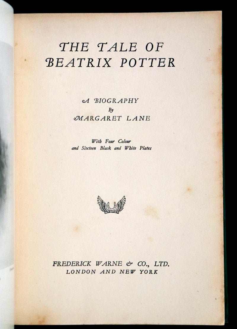 1946 Rare Edition with Dust jacket - The Tale of Beatrix Potter, A Biography by Margaret Lane.