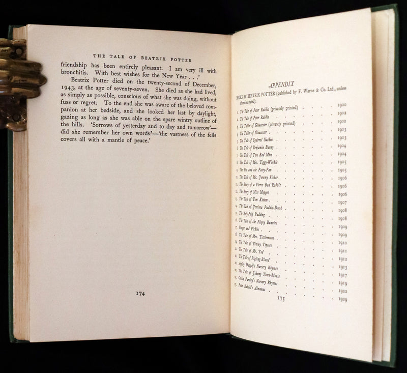 1946 Rare Edition with Dust jacket - The Tale of Beatrix Potter, A Biography by Margaret Lane.