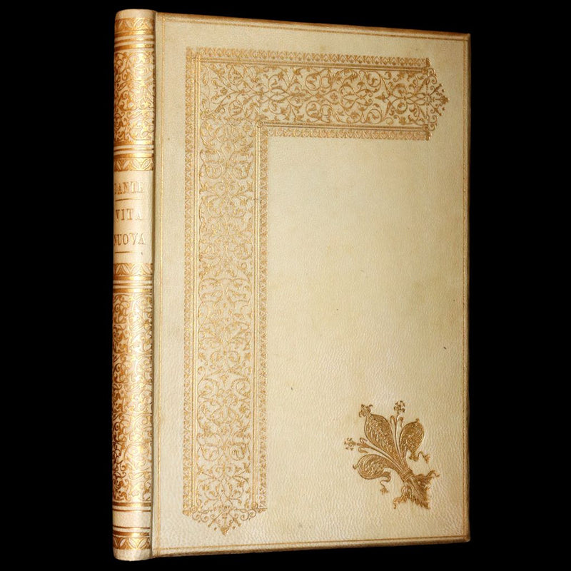 1892 Rare Italian Vellum Book bound by Giulio Giannini - La Vita Nuova di Dante Alighieri - The New Life.