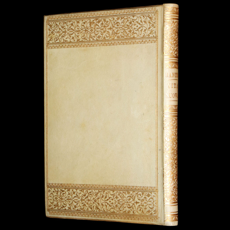 1892 Rare Italian Vellum Book bound by Giulio Giannini - La Vita Nuova di Dante Alighieri - The New Life.