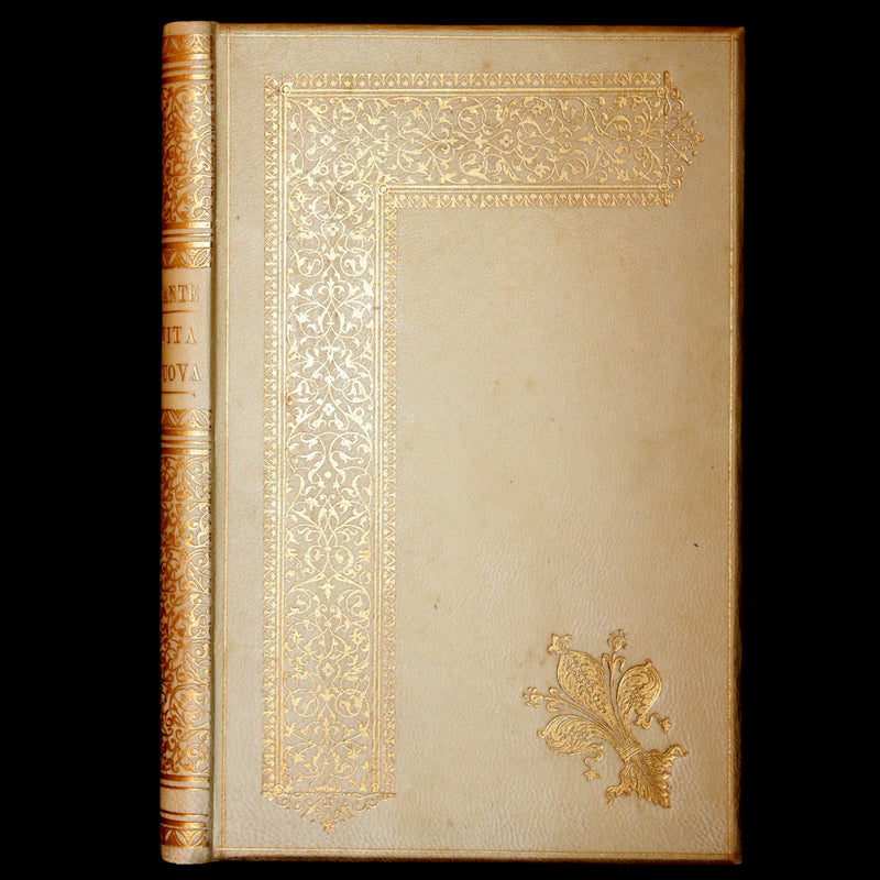 1892 Rare Italian Vellum Book bound by Giulio Giannini - La Vita Nuova di Dante Alighieri - The New Life.