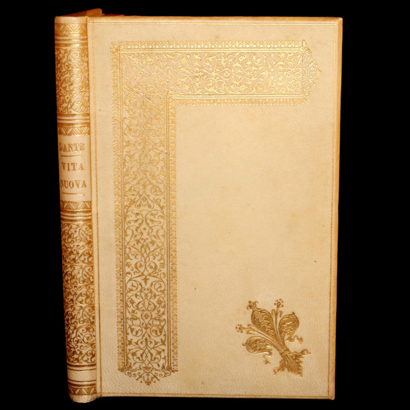 1892 Rare Italian Vellum Book bound by Giulio Giannini - La Vita Nuova di Dante Alighieri - The New Life.