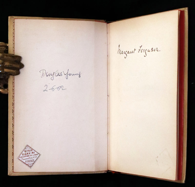 1892 Rare Italian Vellum Book bound by Giulio Giannini - La Vita Nuova di Dante Alighieri - The New Life.