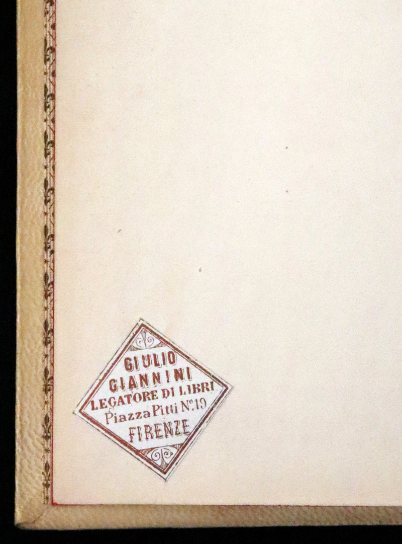 1892 Rare Italian Vellum Book bound by Giulio Giannini - La Vita Nuova di Dante Alighieri - The New Life.