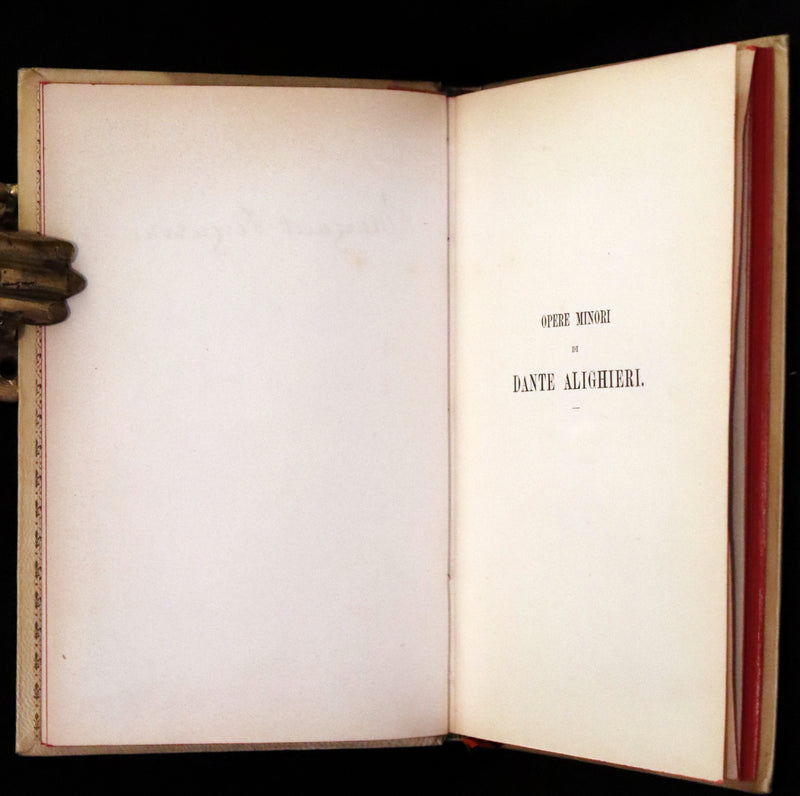 1892 Rare Italian Vellum Book bound by Giulio Giannini - La Vita Nuova di Dante Alighieri - The New Life.