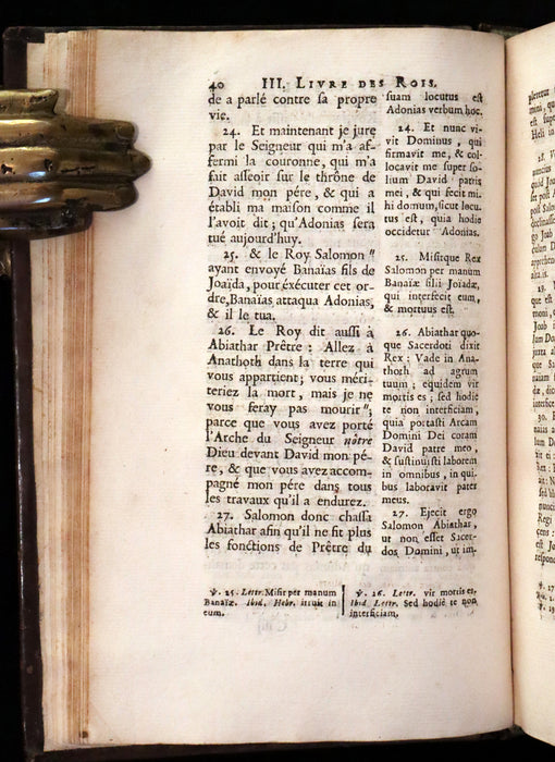 1686 Rare Latin French Bible - The Last Two Books of King - Les Deux Dernier Livres Des Rois.