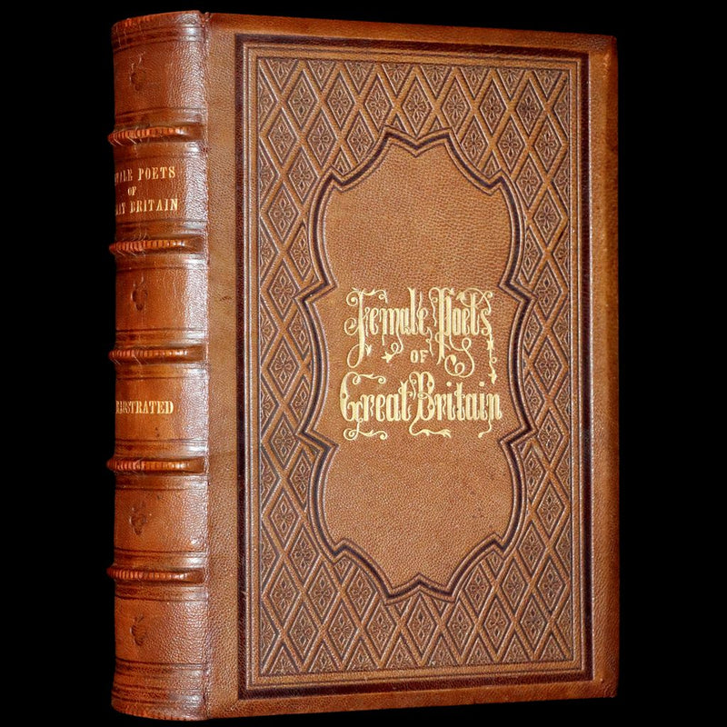 1854 Rare Victorian Book - The Female Poets of Great Britain Chronologically arranged. Illustrated.