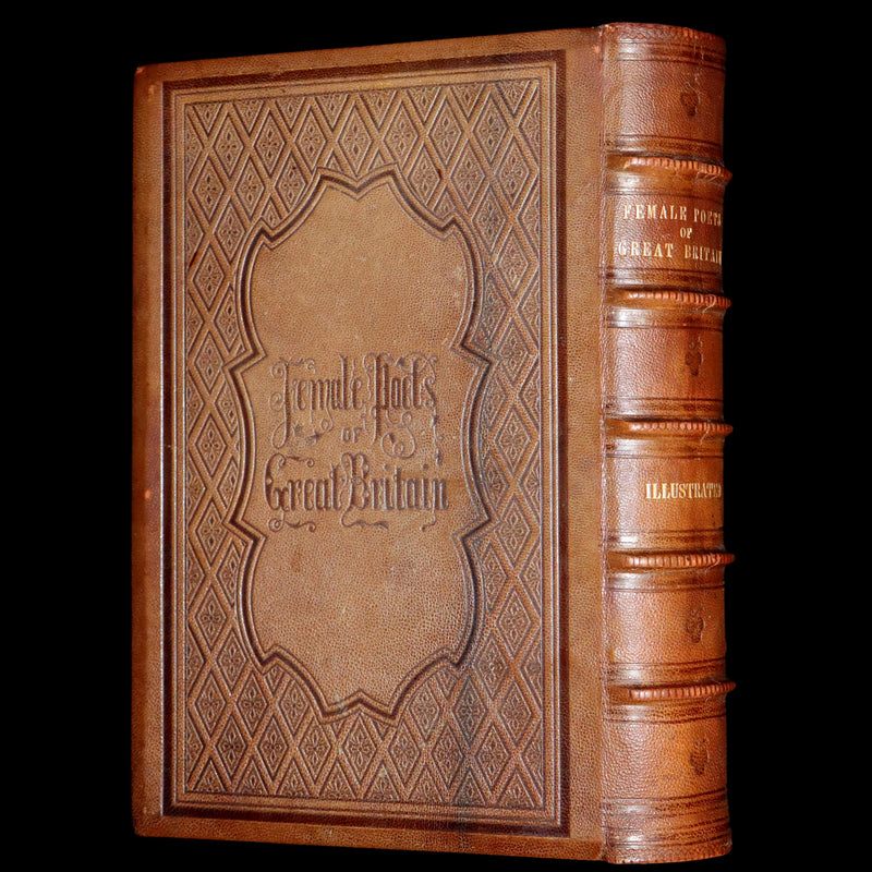 1854 Rare Victorian Book - The Female Poets of Great Britain Chronologically arranged. Illustrated.