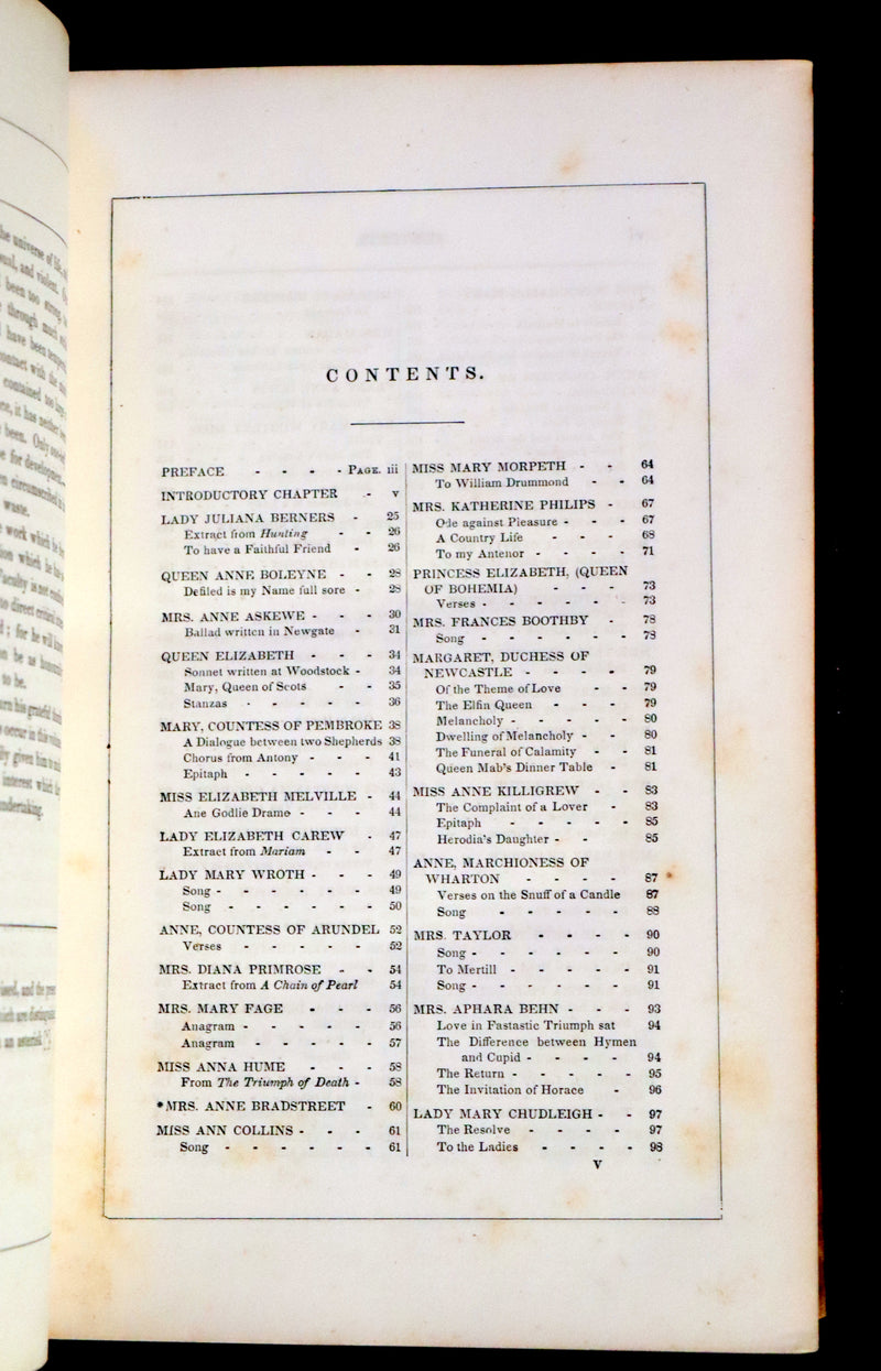 1854 Rare Victorian Book - The Female Poets of Great Britain Chronologically arranged. Illustrated.