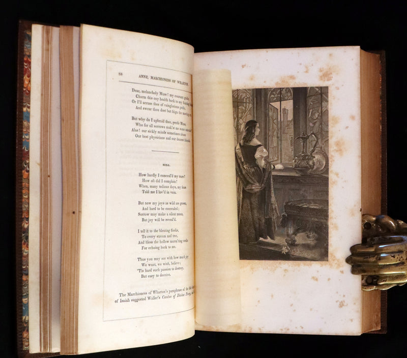 1854 Rare Victorian Book - The Female Poets of Great Britain Chronologically arranged. Illustrated.