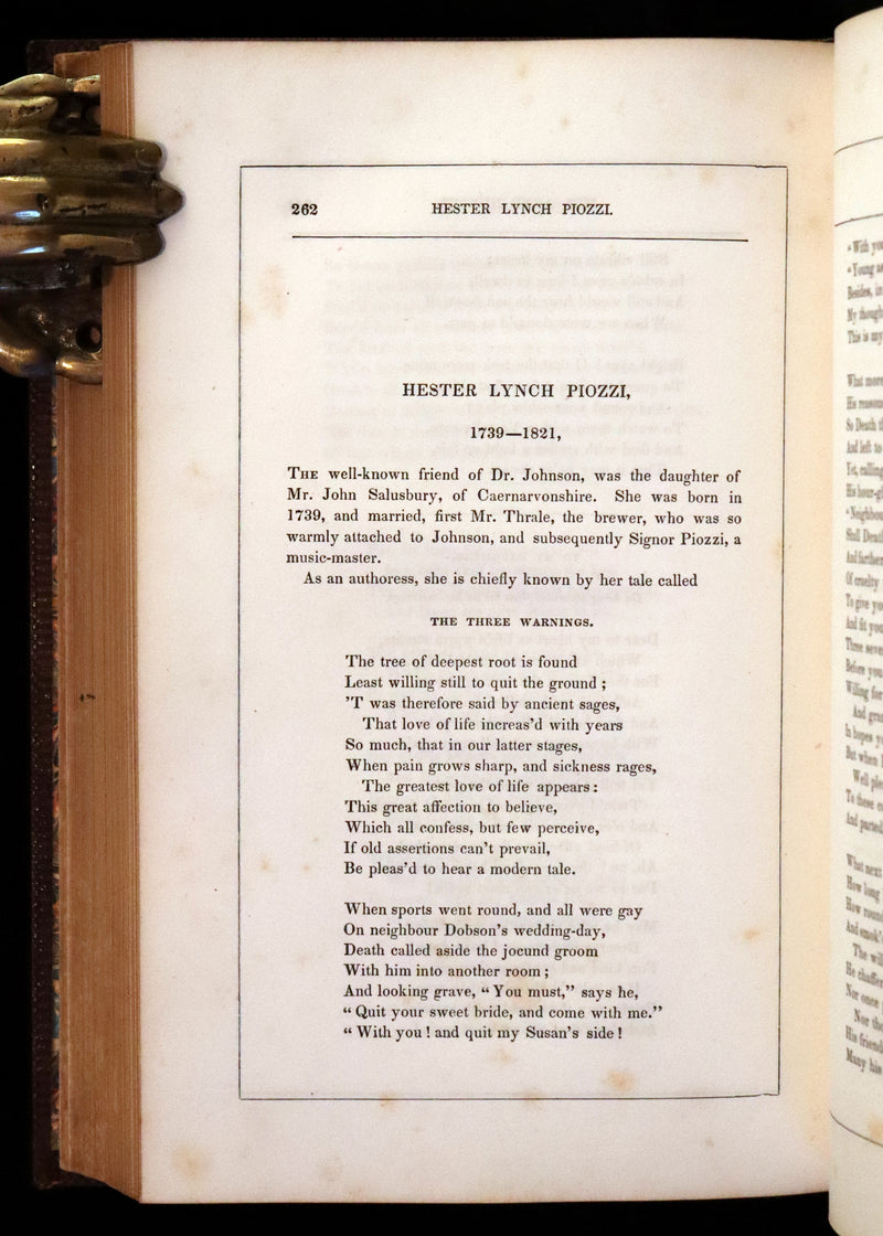 1854 Rare Victorian Book - The Female Poets of Great Britain Chronologically arranged. Illustrated.