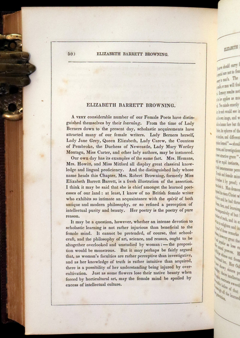1854 Rare Victorian Book - The Female Poets of Great Britain Chronologically arranged. Illustrated.