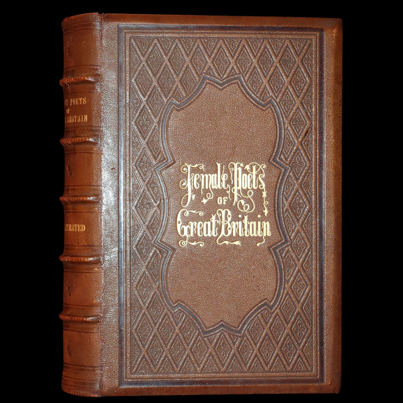 1854 Rare Victorian Book - The Female Poets of Great Britain Chronologically arranged. Illustrated.