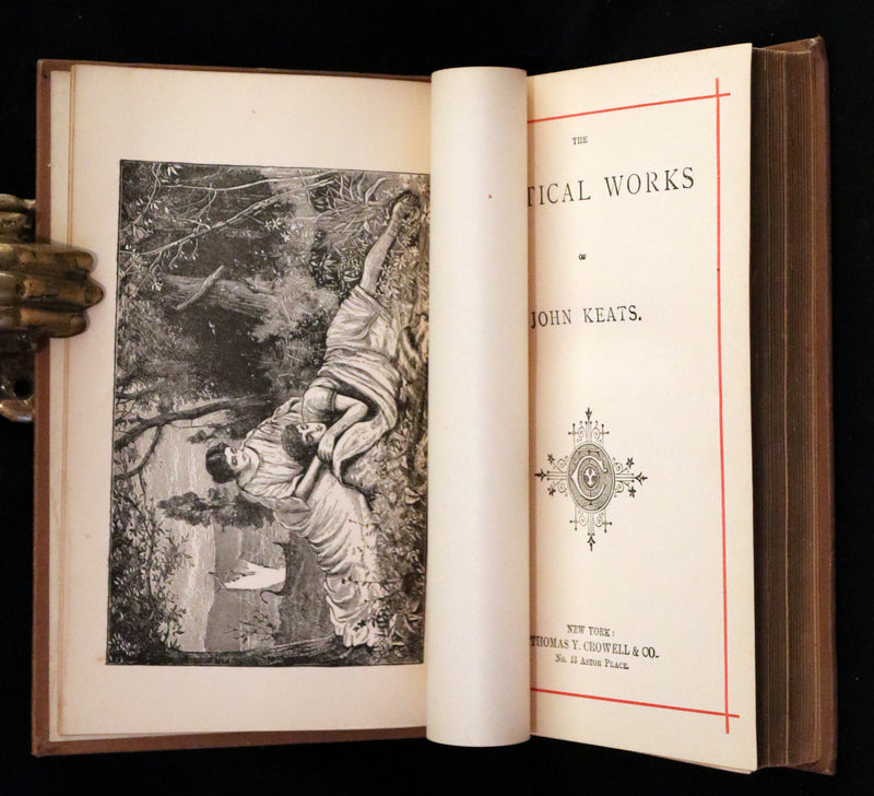 1885 Rare Victorian Book - The Poetical Works of John Keats. Illustrated.