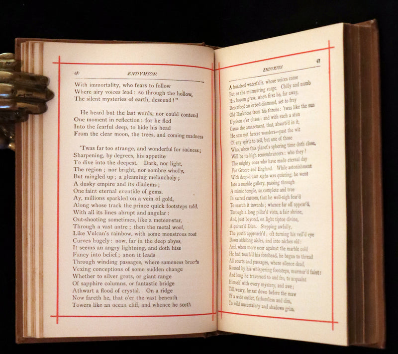 1885 Rare Victorian Book - The Poetical Works of John Keats. Illustrated.