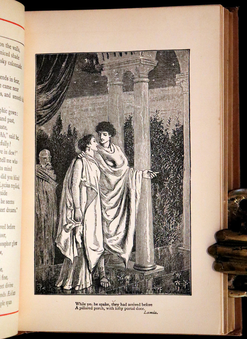 1885 Rare Victorian Book - The Poetical Works of John Keats. Illustrated.