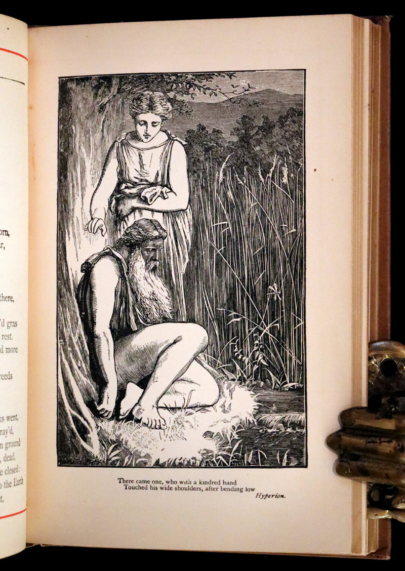 1885 Rare Victorian Book - The Poetical Works of John Keats. Illustrated.