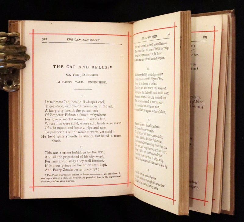 1885 Rare Victorian Book - The Poetical Works of John Keats. Illustrated.