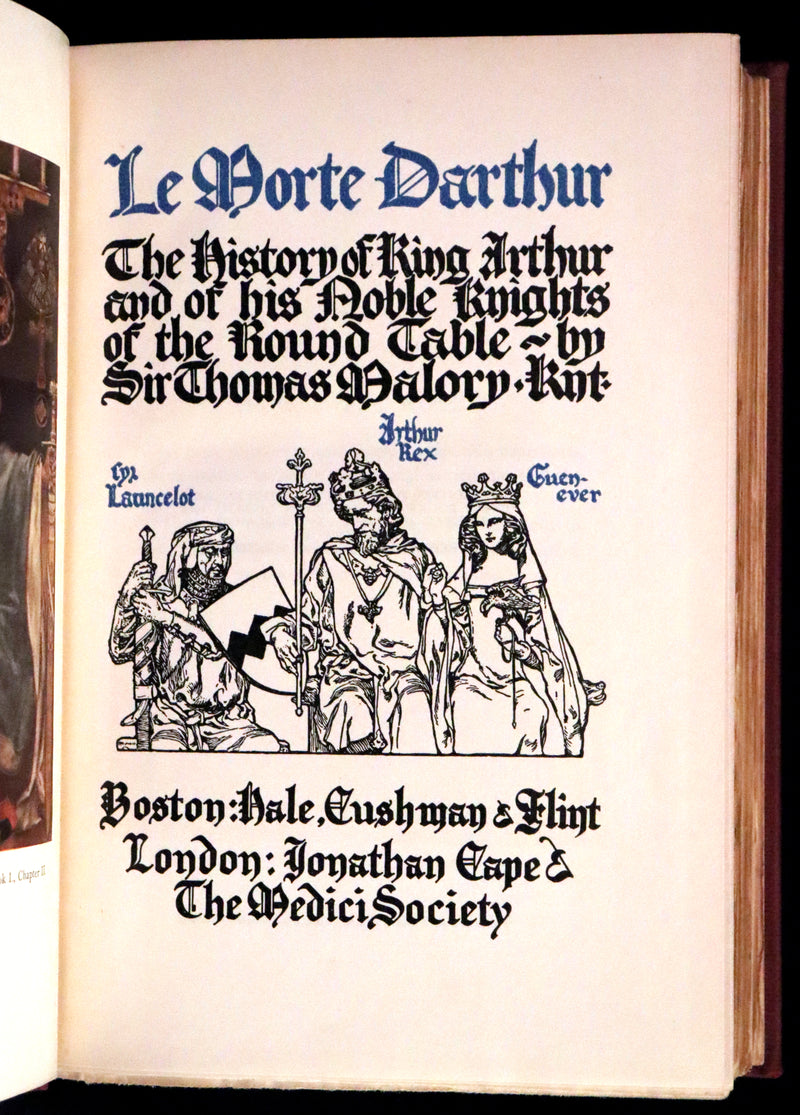 1927 Rare First one-volume Edition - Le Morte Darthur, The History of King Arthur and of His Noble Knights of the Round Table.