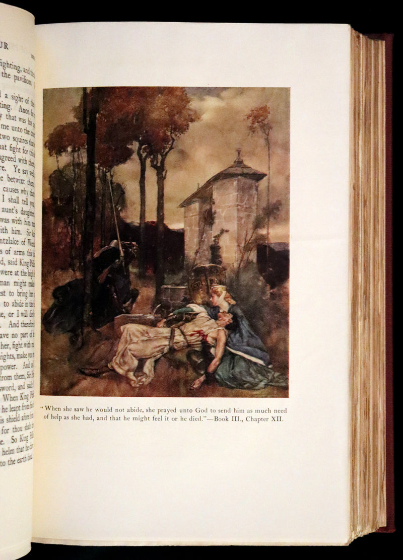 1927 Rare First one-volume Edition - Le Morte Darthur, The History of King Arthur and of His Noble Knights of the Round Table.