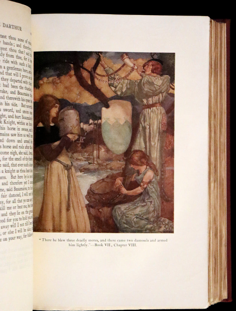1927 Rare First one-volume Edition - Le Morte Darthur, The History of King Arthur and of His Noble Knights of the Round Table.