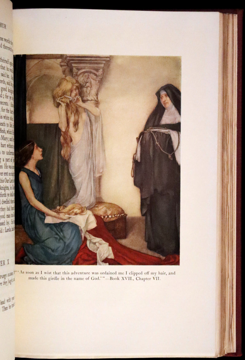 1927 Rare First one-volume Edition - Le Morte Darthur, The History of King Arthur and of His Noble Knights of the Round Table.