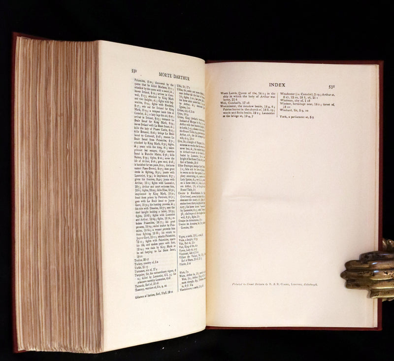 1927 Rare First one-volume Edition - Le Morte Darthur, The History of King Arthur and of His Noble Knights of the Round Table.