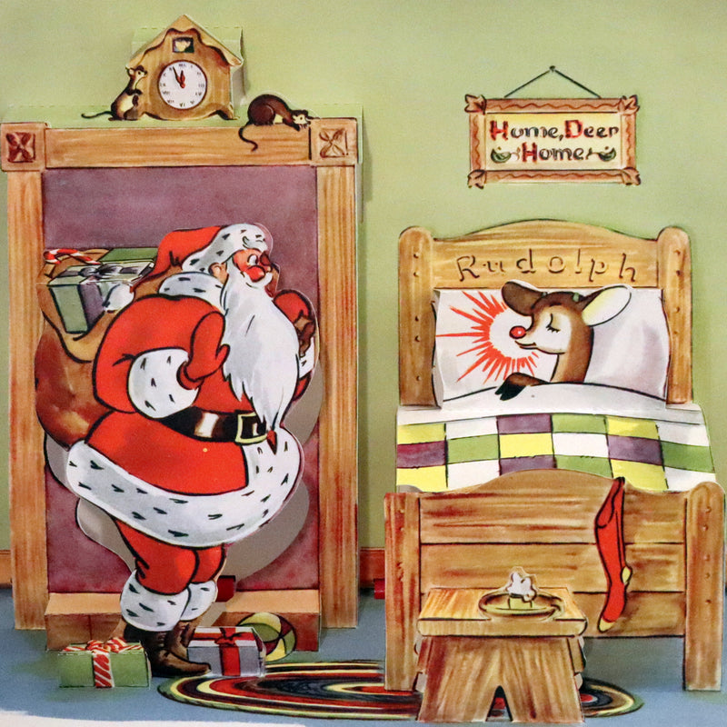 1950 Rare Pop-Up Edition - RUDOLPH The Red-Nosed Reindeer by Robert L. May, Illustrated by Marion Guild.