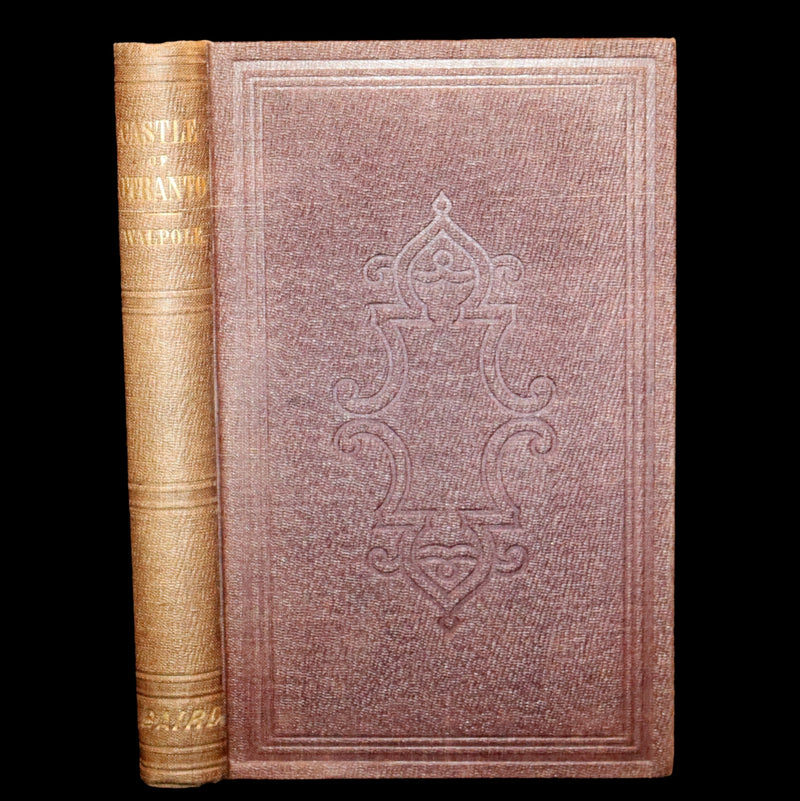 1854 Scarce First US Edition - The Castle of Otranto, a Gothic Story Set in a haunted castle by Horace Walpole.