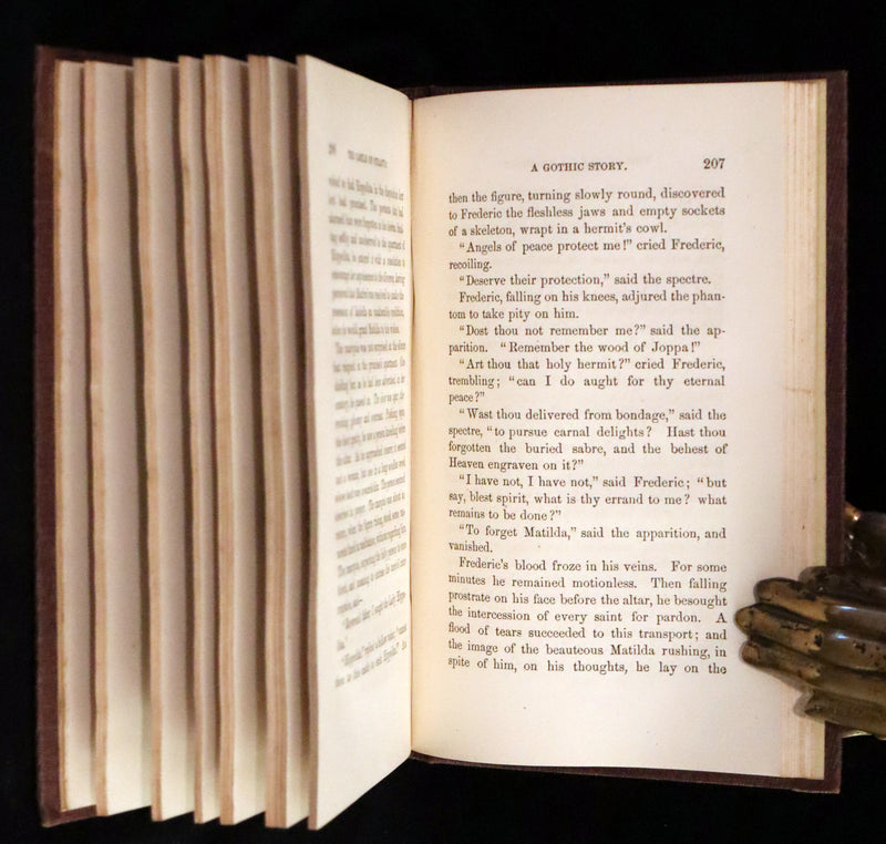 1854 Scarce First US Edition - The Castle of Otranto, a Gothic Story Set in a haunted castle by Horace Walpole.