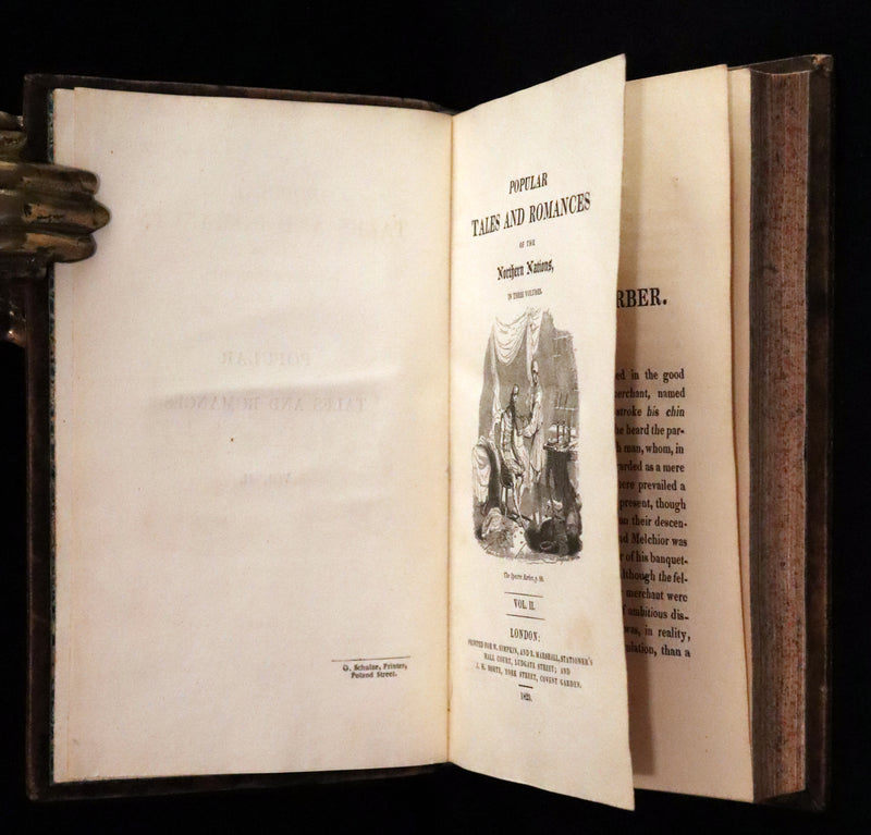 1823 Rare First Edition Book Set - Fairy, Ghost, and Supernatural Tales - Popular Tales and Romances of the Northern Nations.