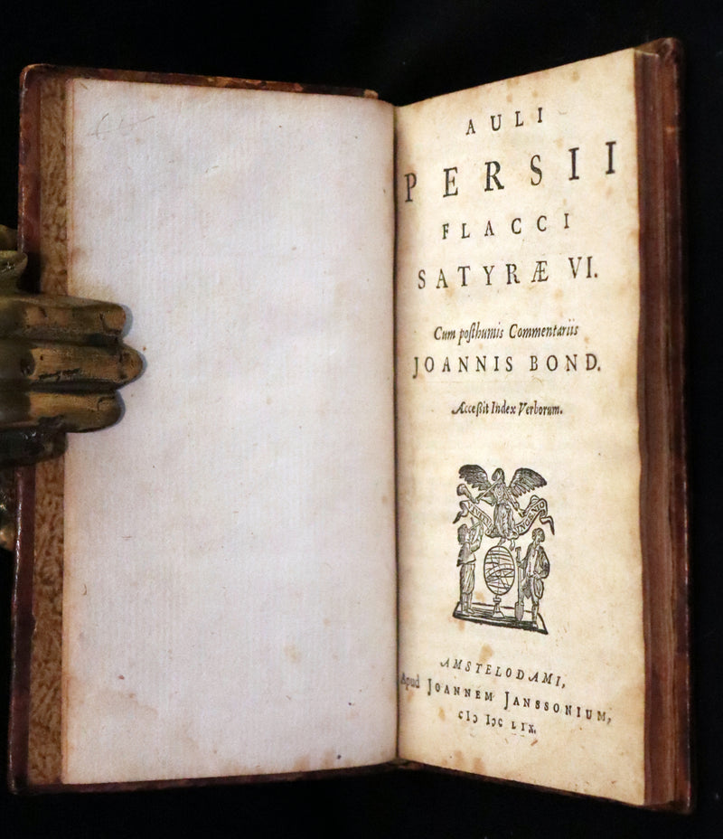 1659 Rare Latin Book - Aulus Persius Flaccus' Satires - Stoic Wisdom & Societal Insight.