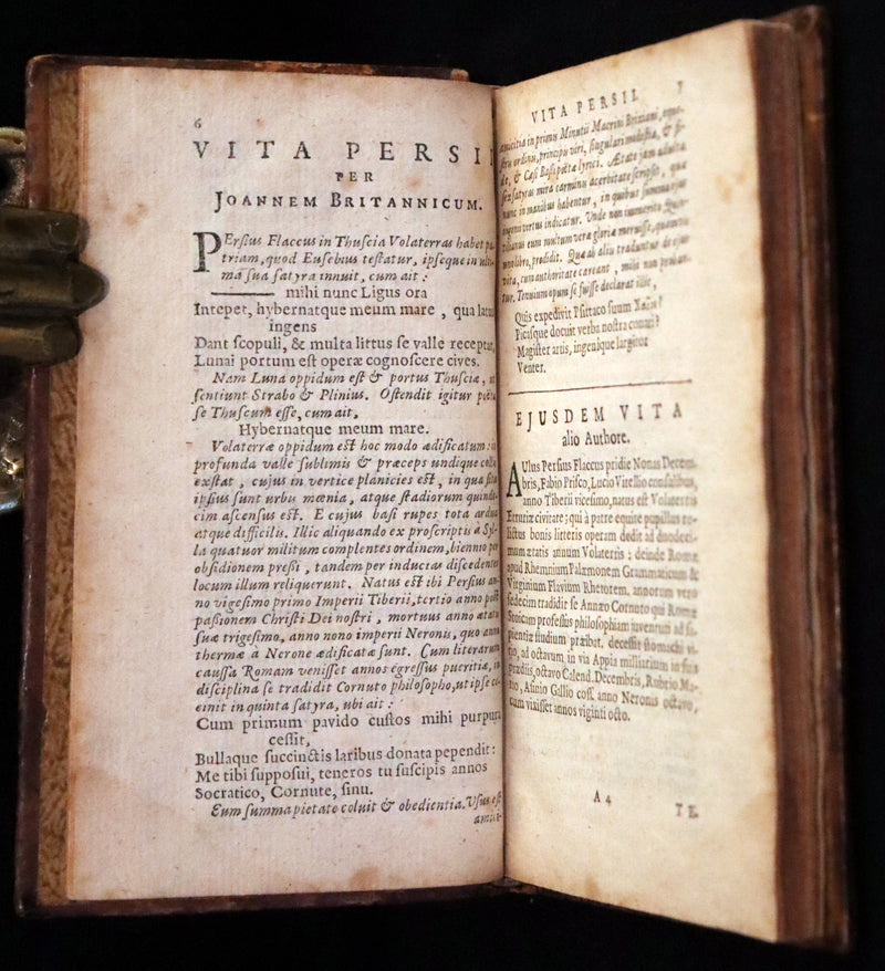 1659 Rare Latin Book - Aulus Persius Flaccus' Satires - Stoic Wisdom & Societal Insight.