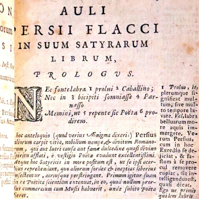 1659 Rare Latin Book - Aulus Persius Flaccus' Satires - Stoic Wisdom & Societal Insight.