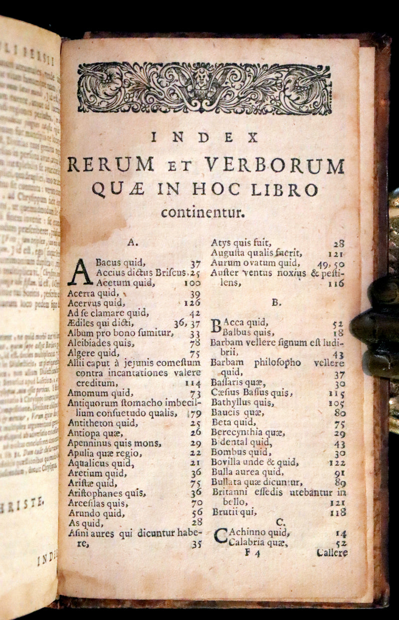 1659 Rare Latin Book - Aulus Persius Flaccus' Satires - Stoic Wisdom & Societal Insight.