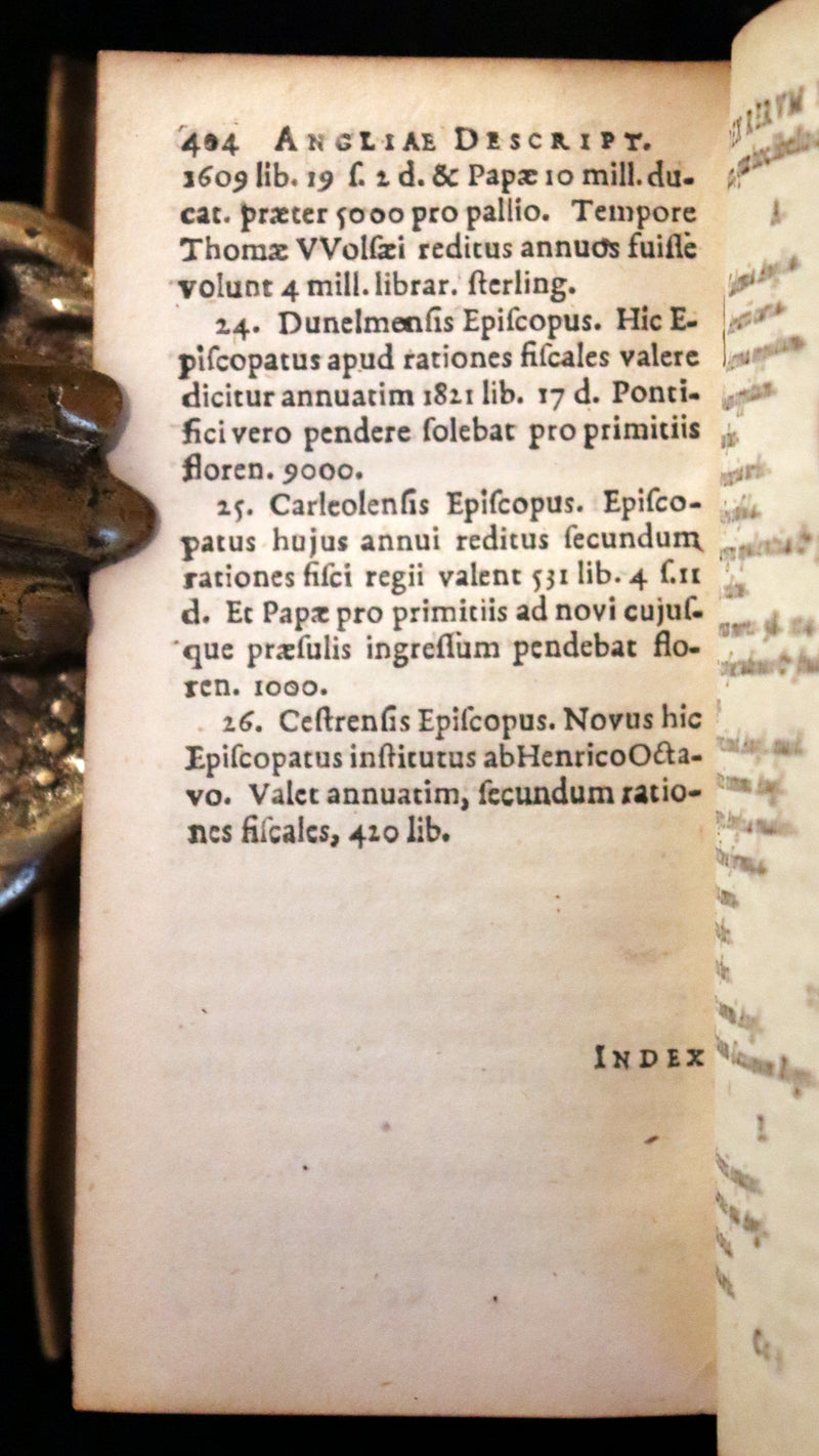 1630 Rare Latin Vellum Book - Sir Thomas Smith's De Republica Anglorum.