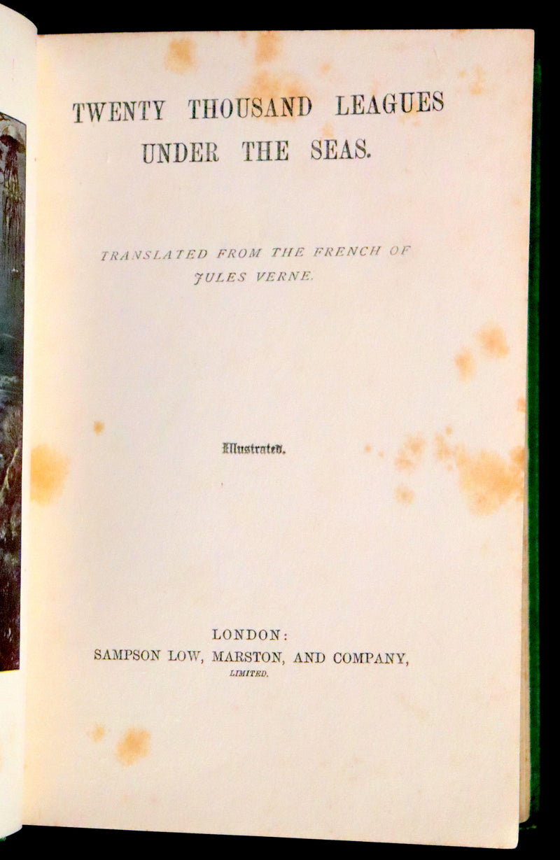 1900 Rare Book - Twenty Thousand Leagues Under the Sea by Jules Verne.
