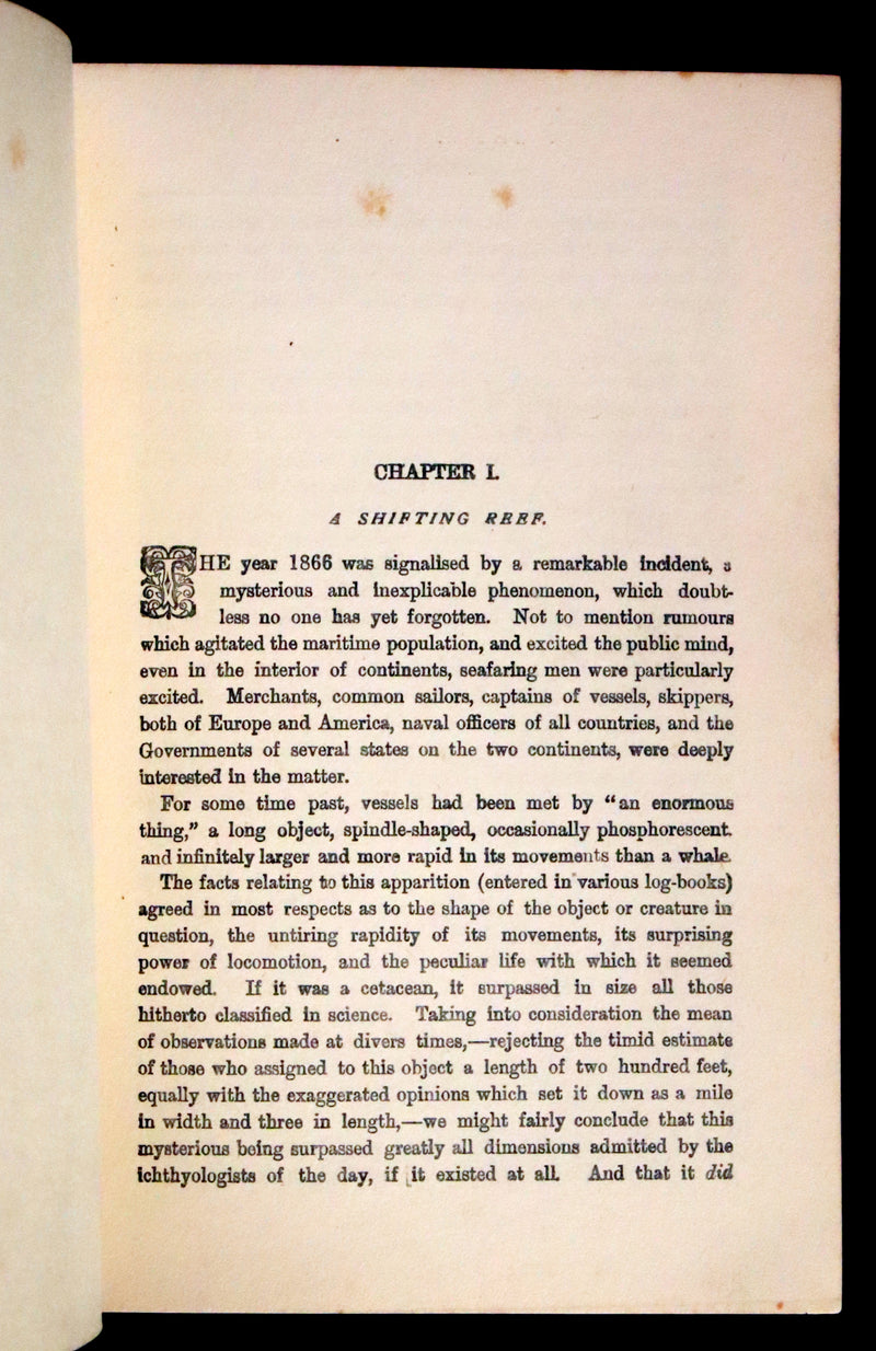 1900 Rare Book - Twenty Thousand Leagues Under the Sea by Jules Verne.