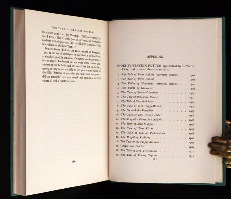 1946 Rare First Edition with Dust jacket - The Tale of Beatrix Potter, A Biography by Margaret Lane.